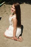 Feet - Ekaterina D - 2016-04-06 Barefoot beauty in a white dress