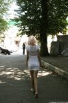 Feet - Eva - 2013-05-12 Slender blonde in white dress