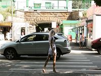 Feet - Eva - 2013-05-12 Slender blonde in white dress