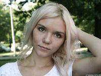 Feet - Eva - 2013-05-12 Slender blonde in white dress