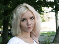 Feet - Eva - 2013-05-12 Slender blonde in white dress