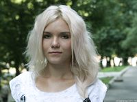 Feet - Eva - 2013-05-12 Slender blonde in white dress