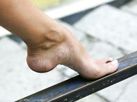 Feet - Eva - 2013-05-12 Slender blonde in white dress