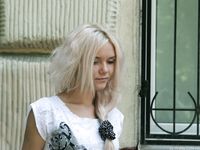 Feet - Eva - 2013-05-12 Slender blonde in white dress