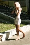 Feet - Eva - 2013-05-12 Slender blonde in white dress