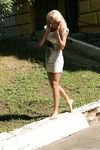 Feet - Eva - 2013-05-12 Slender blonde in white dress
