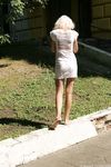 Feet - Eva - 2013-05-12 Slender blonde in white dress