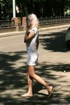 Feet - Eva - 2013-05-12 Slender blonde in white dress