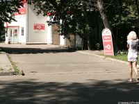 Feet - Eva - 2013-05-12 Slender blonde in white dress