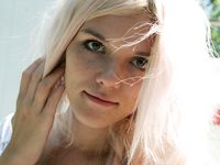 Feet - Eva - 2013-05-12 Slender blonde in white dress