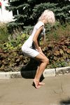 Feet - Eva - 2013-05-12 Slender blonde in white dress