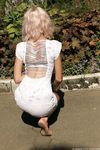 Feet - Eva - 2013-05-12 Slender blonde in white dress