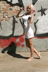 Feet - Eva - 2013-05-12 Slender blonde in white dress