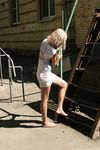 Feet - Eva - 2013-05-12 Slender blonde in white dress