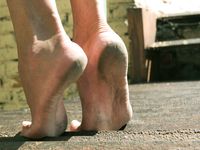 Feet - Eva - 2013-05-12 Slender blonde in white dress