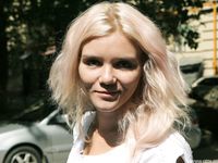 Feet - Eva - 2013-05-12 Slender blonde in white dress