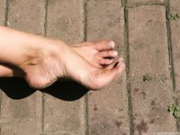 Feet - Eva - 2013-05-12 Slender blonde in white dress