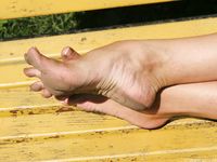 Feet - Eva - 2013-05-12 Slender blonde in white dress