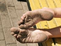 Feet - Eva - 2013-05-12 Slender blonde in white dress