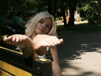 Feet - Eva - 2013-05-12 Slender blonde in white dress