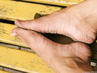 Feet - Eva - 2013-05-12 Slender blonde in white dress