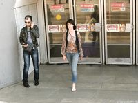 Feet - Galya - 2012-07-15 Barefoot in blue jeans