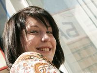 Feet - Galya - 2012-07-15 Barefoot in blue jeans