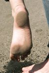 Feet - Galya - 2012-07-15 Barefoot in blue jeans