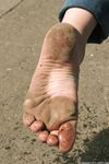 Feet - Galya - 2012-07-15 Barefoot in blue jeans