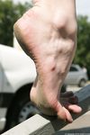 Feet - Galya - 2012-07-15 Barefoot in blue jeans