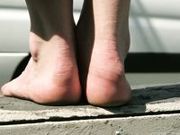 Feet - Galya - 2012-07-15 Barefoot in blue jeans