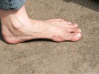 Feet - Galya - 2012-07-15 Barefoot in blue jeans