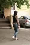 Feet - Galya - 2012-07-15 Barefoot in blue jeans