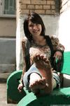 Feet - Galya - 2012-07-15 Barefoot in blue jeans