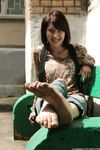 Feet - Galya - 2012-07-15 Barefoot in blue jeans