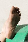 Feet - Galya - 2012-07-15 Barefoot in blue jeans