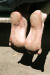 Feet - Galya - 2012-07-15 Barefoot in blue jeans