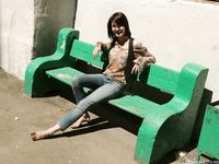 Feet - Galya - 2012-07-15 Barefoot in blue jeans