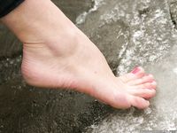 Feet - Galya A - 2012-08-23 Shivering in snow