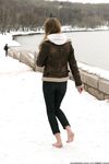 Feet - Galya A - 2012-08-23 Shivering in snow
