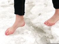 Feet - Galya A - 2012-08-23 Shivering in snow