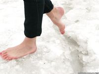 Feet - Galya A - 2012-08-23 Shivering in snow
