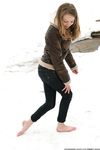 Feet - Galya A - 2012-08-23 Shivering in snow