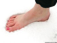 Feet - Galya A - 2012-08-23 Shivering in snow