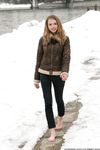 Feet - Galya A - 2012-08-23 Shivering in snow