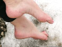 Feet - Galya A - 2012-08-23 Shivering in snow