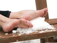 Feet - Galya A - 2012-08-23 Shivering in snow