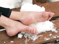 Feet - Galya A - 2012-08-23 Shivering in snow