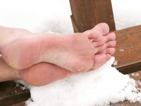Feet - Galya A - 2012-08-23 Shivering in snow