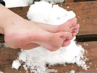 Feet - Galya A - 2012-08-23 Shivering in snow